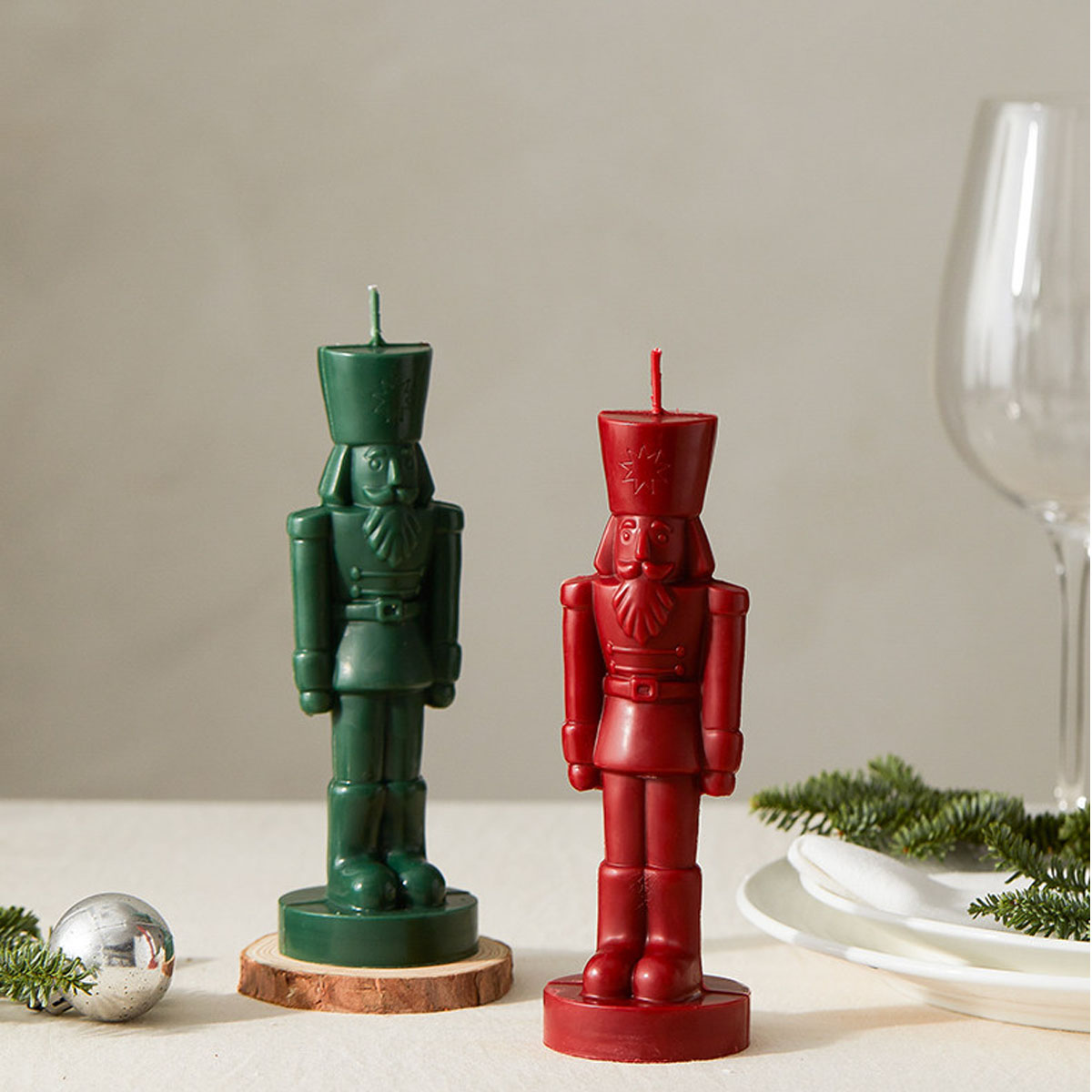 Nutcracker Figurine - Große Nussknacker-Soldat Plastik-Kerzenform Nussknacker-Statue Duftkerzen-Gießform Heimdekoration