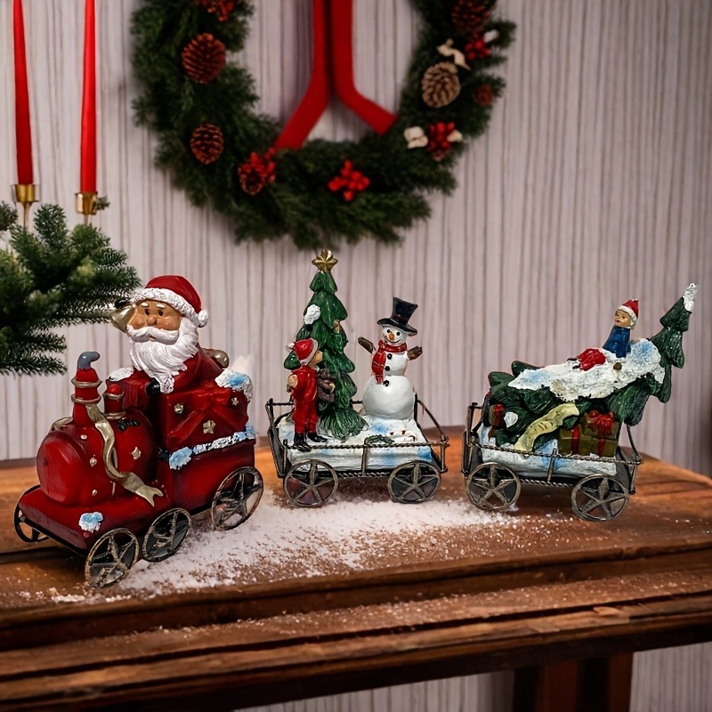 Nutcracker Figurine - 3 stücke Harz Weihnachten Zug Set