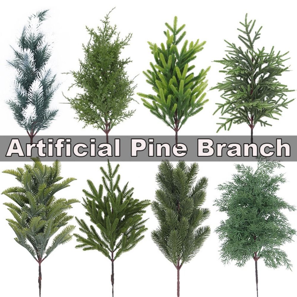Christmas Tree Artificial - Grüner künstlicher Kiefernzweig, Weihnachtsbaum, DIY-Kranz, gefälschte