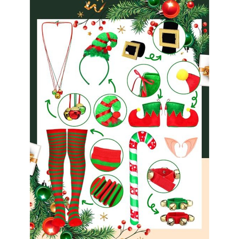Weihnachts-Elfen-Kostüm-Set fü – Elf Costume Christmas Bewertung und Preis